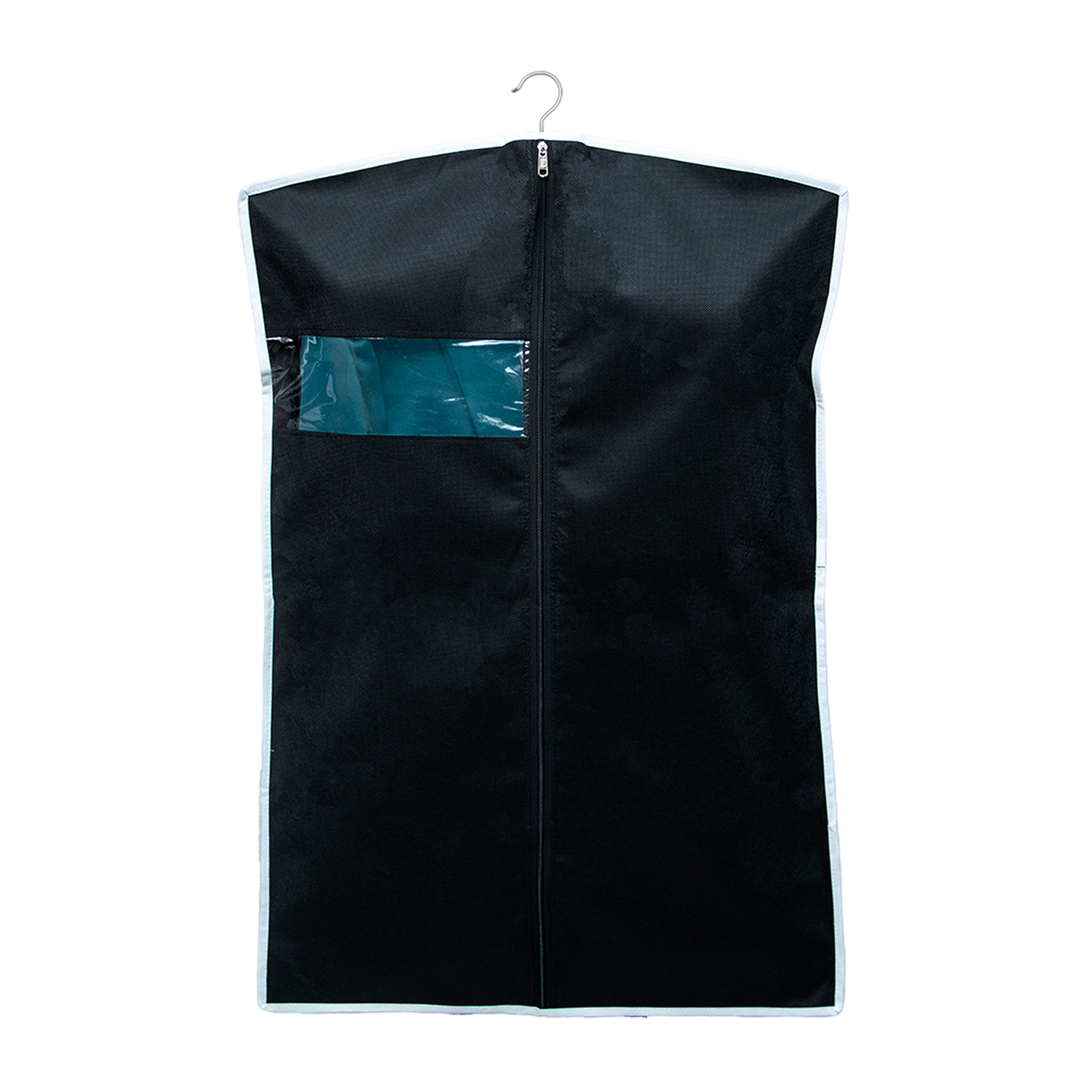 Black Rexin Coat Cover with PVC Window Design - Image 2