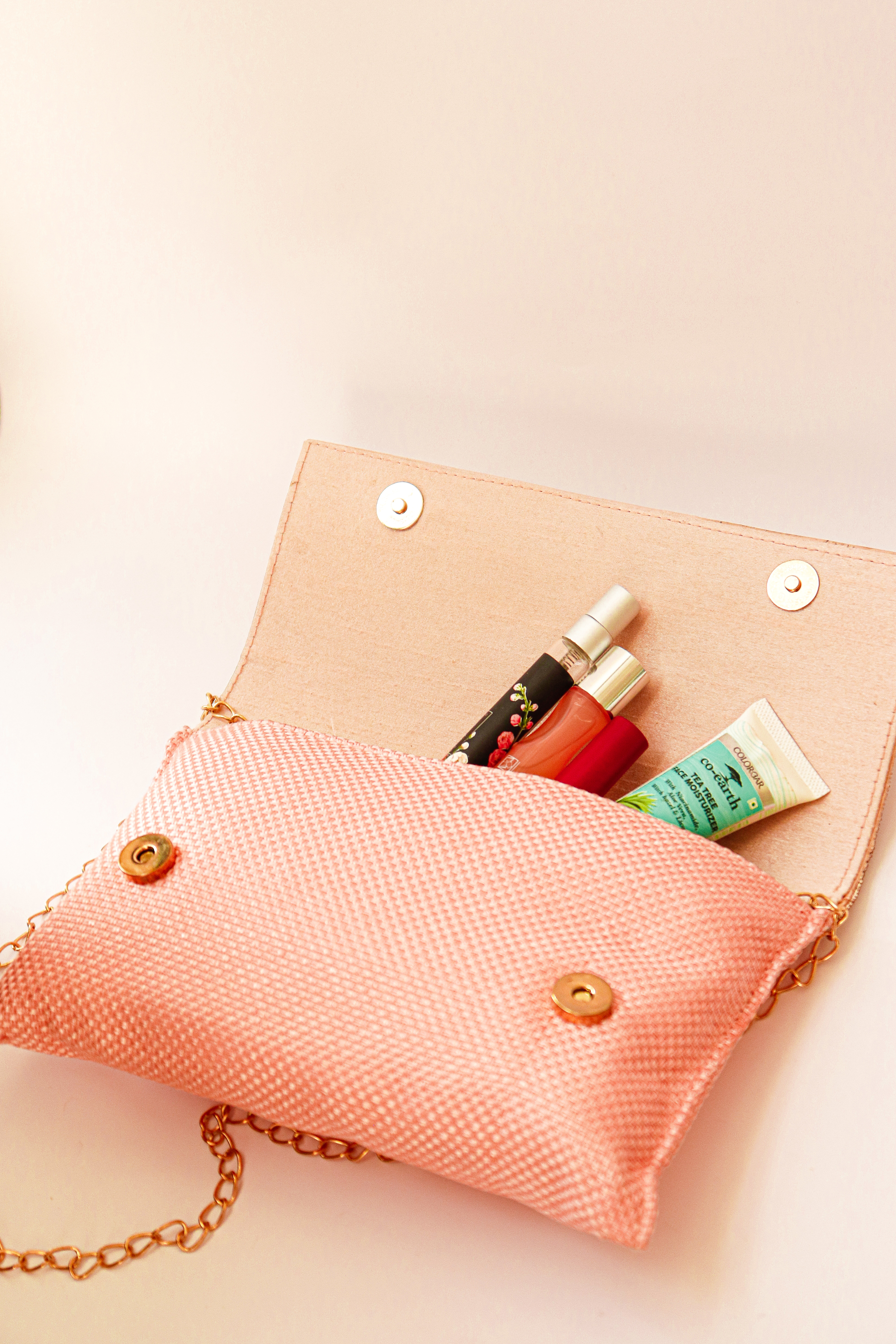 Peach Evening Clutch Bag for Women - Image 8